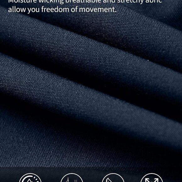 Women's Navy Blue Lightweight Quick-Dry Athletic Workout Shorts with Pockets and - Picture 4 of 5